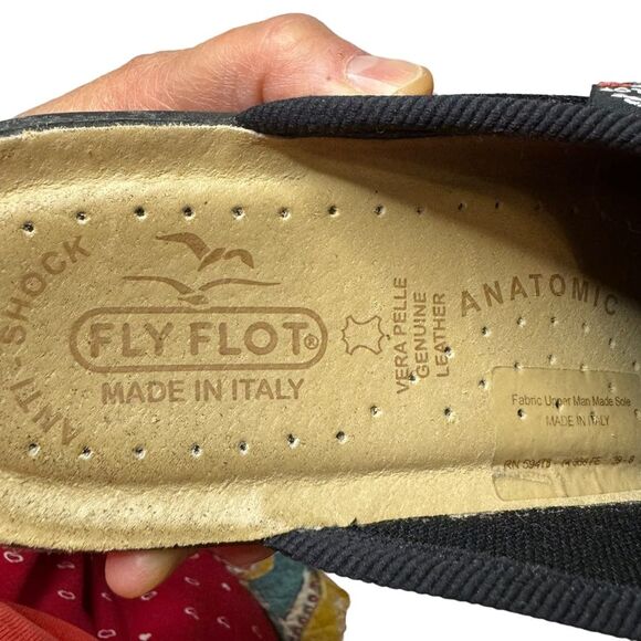 Fly Flot Women's Anatomic Black Mesh Slip On Slides Size 39 (size 8) - Picture 6 of 7